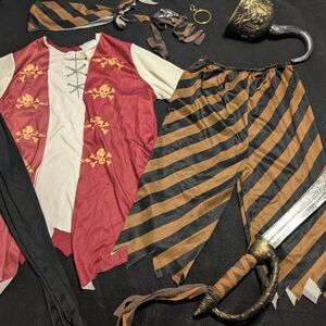 Pirate Adventure Kids Costume Set - Red and Brown